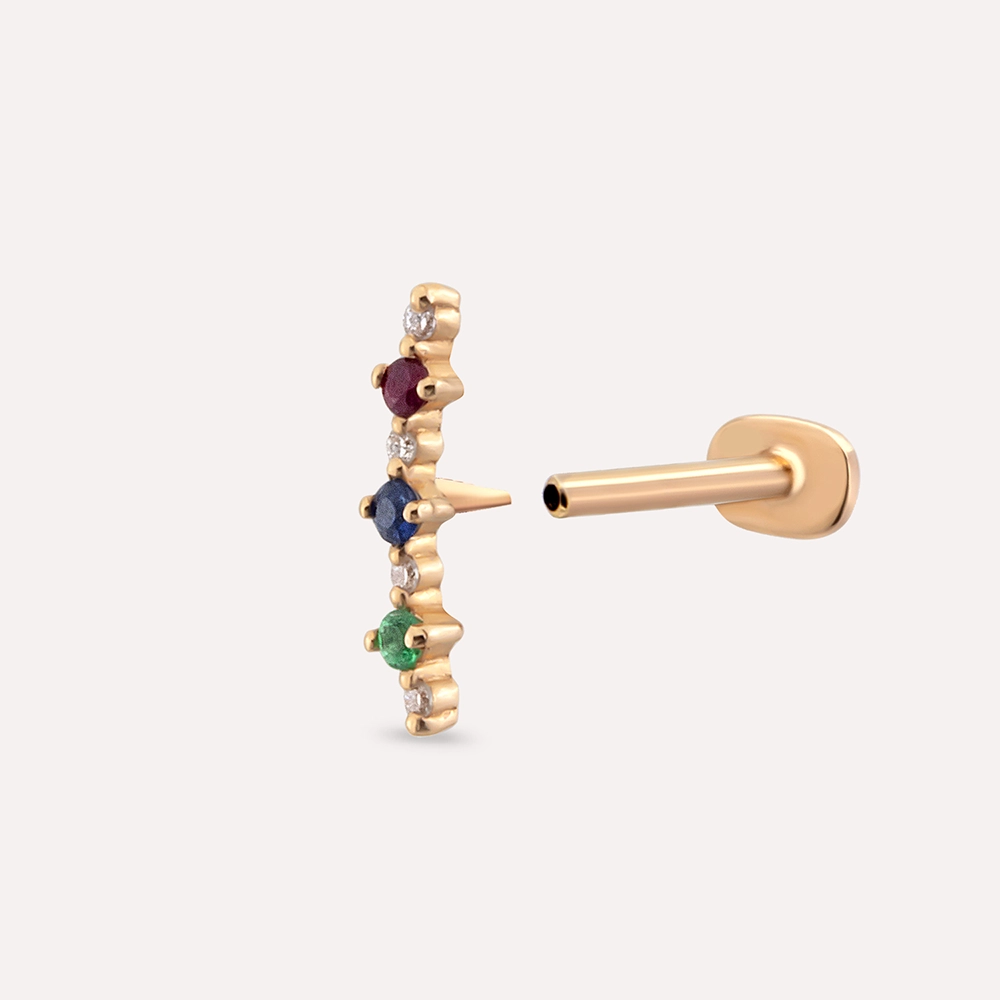 Beeline Colorful Rose Gold Piercing - 5