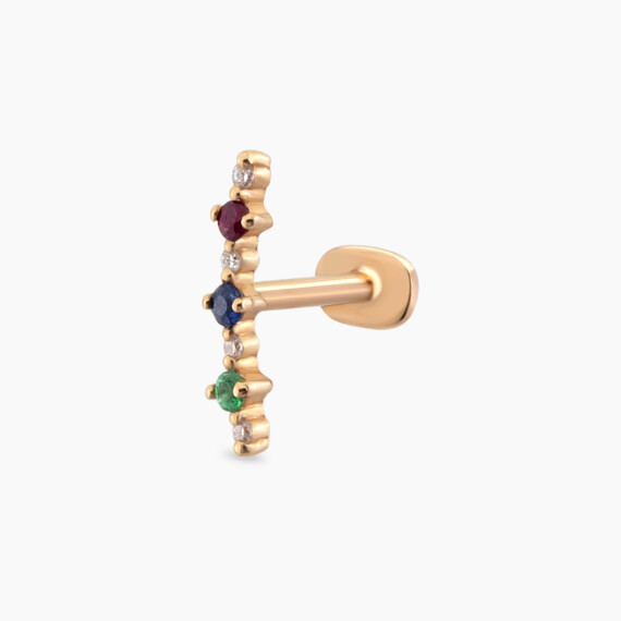 Beeline Colorful Rose Gold Piercing - Nev Jewellery