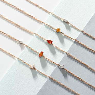 Bella 0.04 CT Baguette Cut Diamond Rose Gold Bracelet - Nev Jewellery (1)