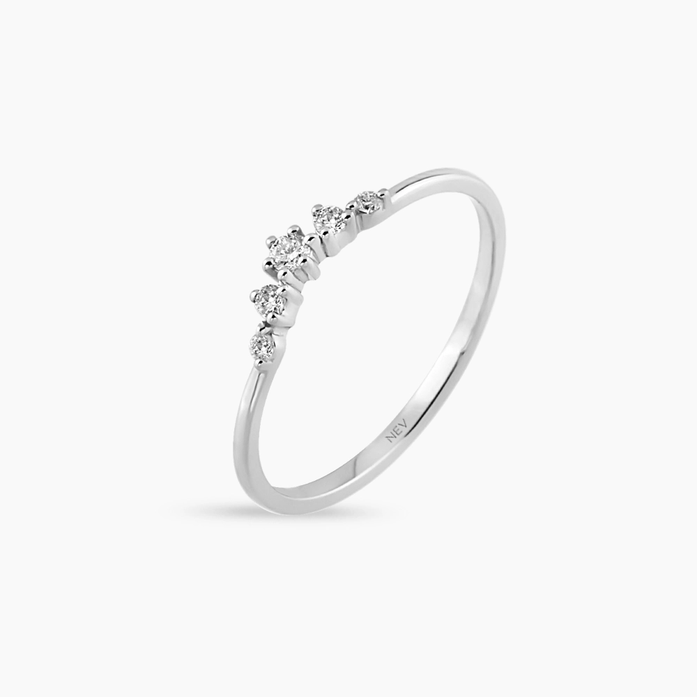 Beloved 0.10 CT Diamond White Gold Ring - 3