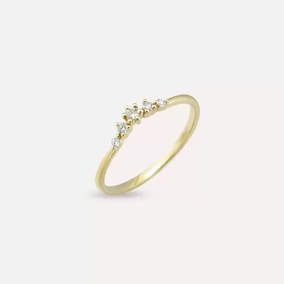 Beloved Diamond Yellow Gold Ring - 3