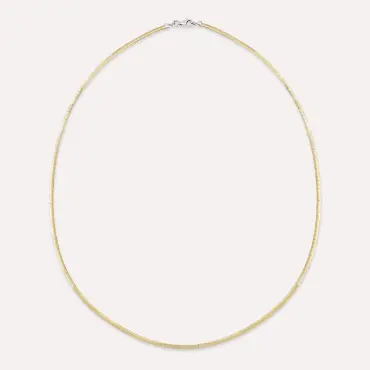 Sarı ve Beyaz Altın Çift Yönlü Kolye - Nev Jewellery (1)