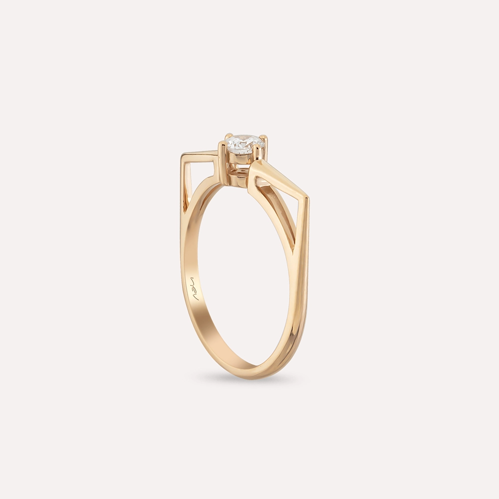 Bian 0.25 CT Diamond Rose Gold Ring - 8