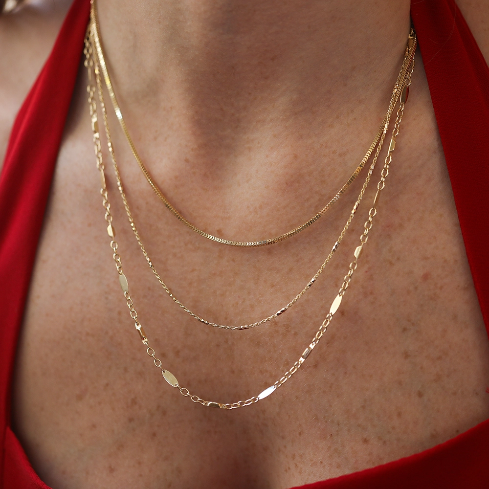 Bico Sarı Altın İtalyan Kolye - Nev Jewellery (1)