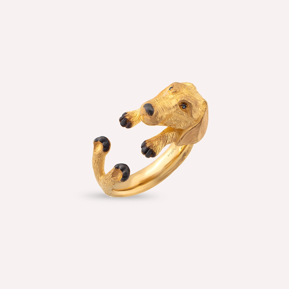 Gold dog ring sale