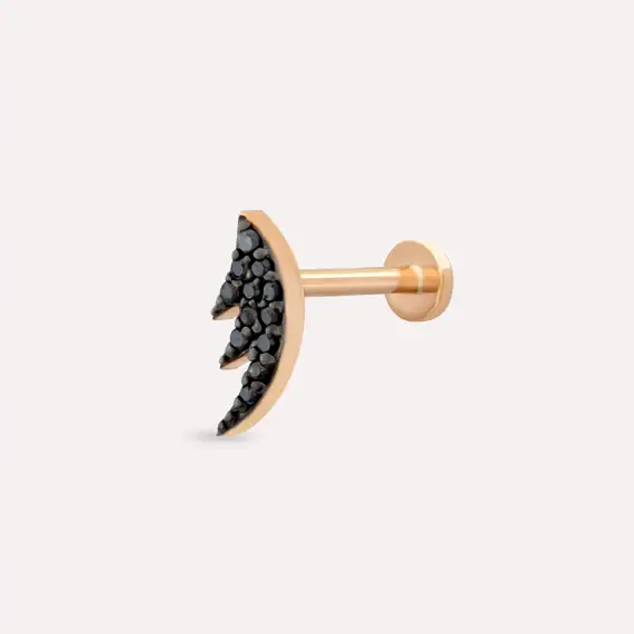 Black Wing Diamond Rose Gold Piercing - 1