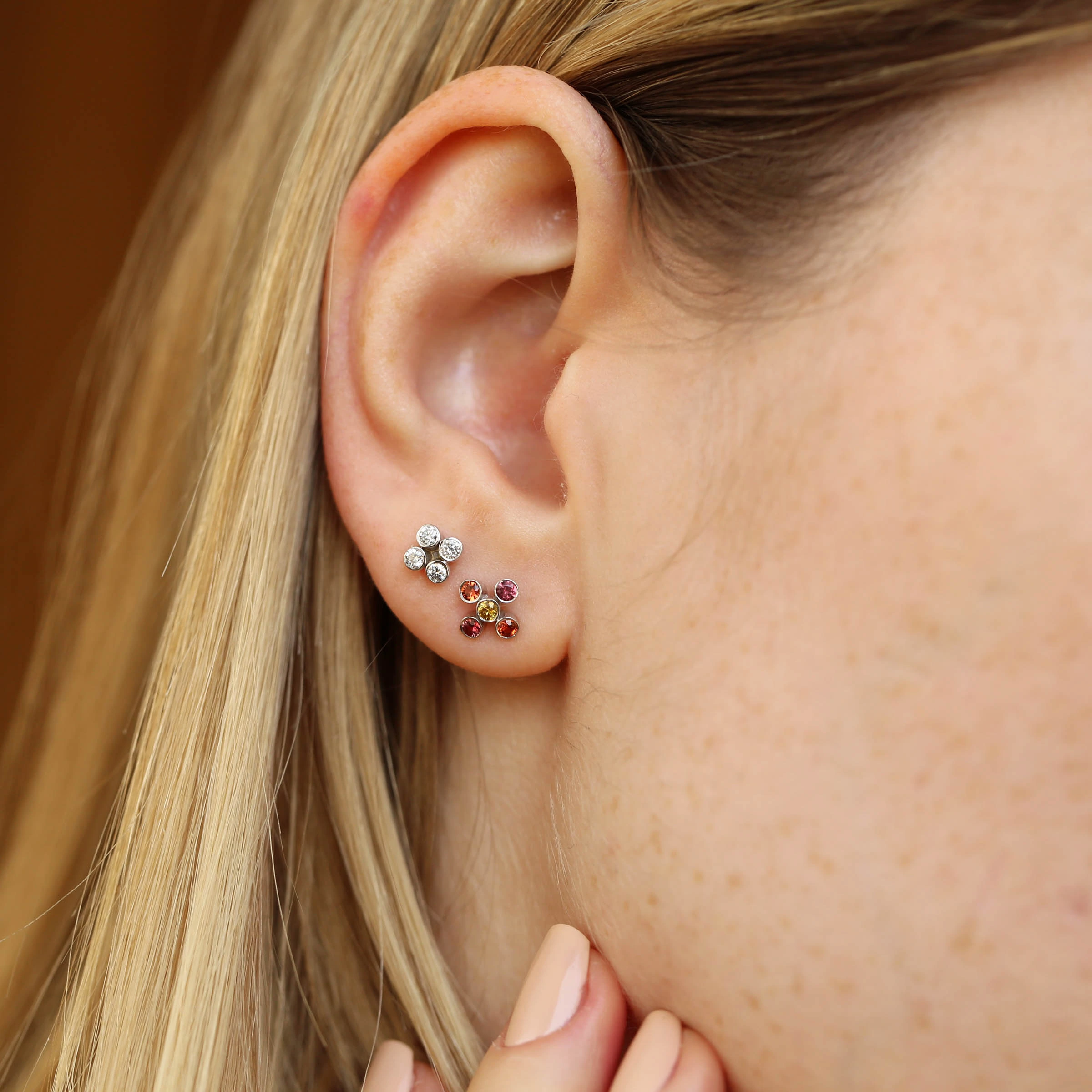 Bliss Frame 0.14 CT Diamond Mini Single Earring - Nev Jewellery (1)