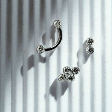 Bliss Twin 0.06 CT Diamond Mini Single Earring - Nev Jewellery (1)