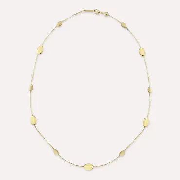 Blob Sarı Altın Kolye - Nev Jewellery (1)