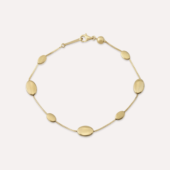 Blob Yellow Gold Bracelet - Nev Jewellery