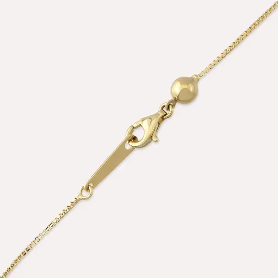Blob Yellow Gold Necklace - 4