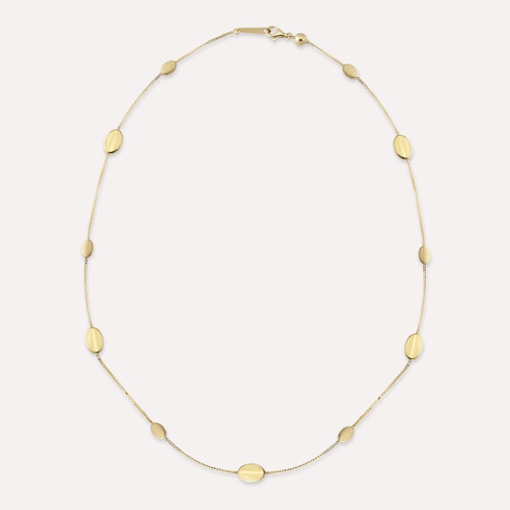 Blob Yellow Gold Necklace - Nev Jewellery
