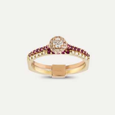 Bloody Mary 0.54 CT Ruby and Diamond Ring - Nev Jewellery