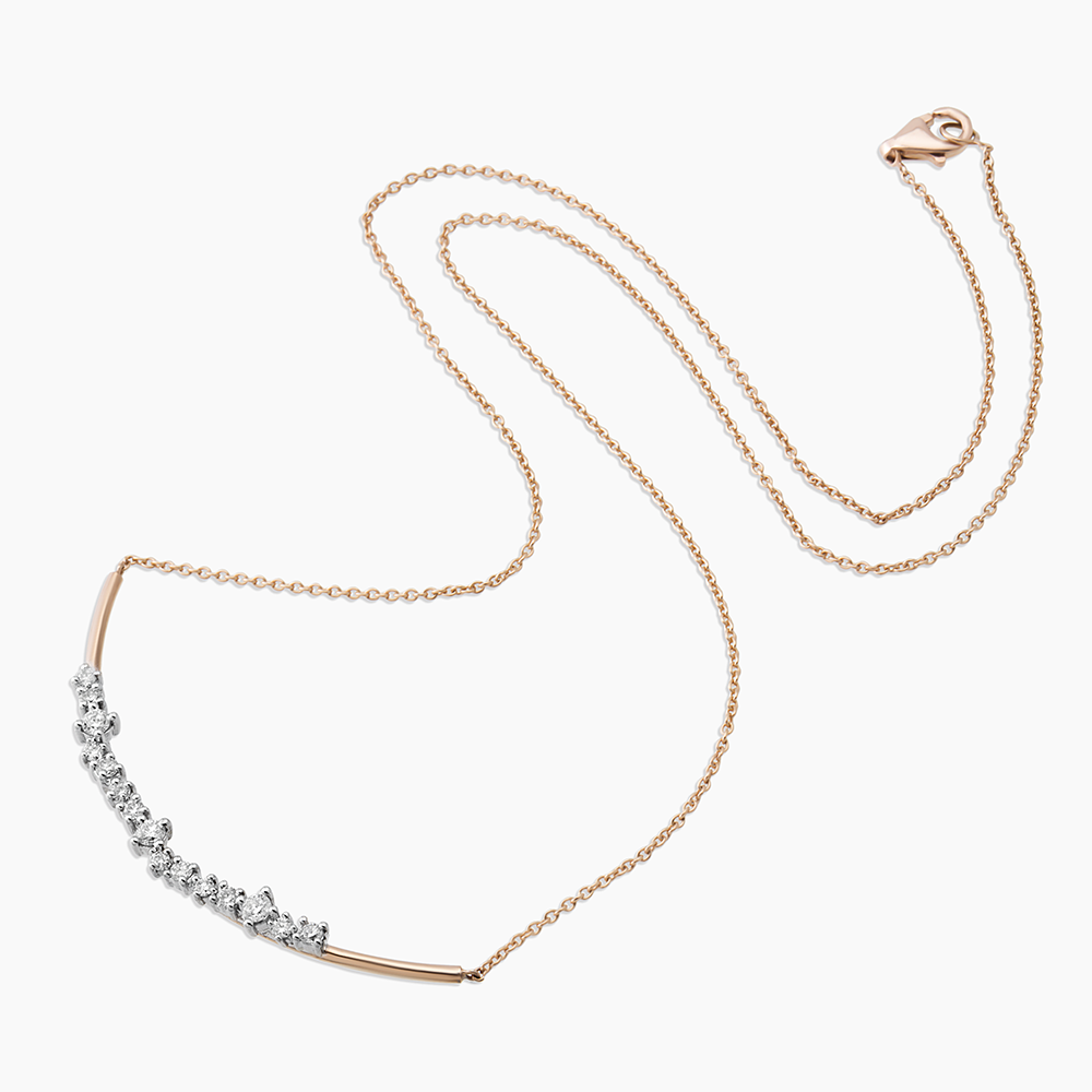 Bloom 0.58 CT Diamond Rose Gold Pendant - 3