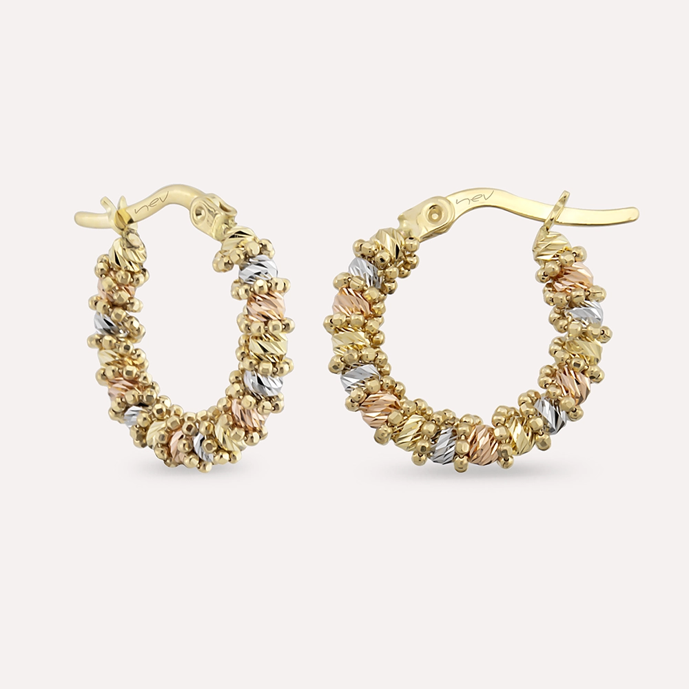 Bold Dorica Yellow Gold Hoop Earring - 1