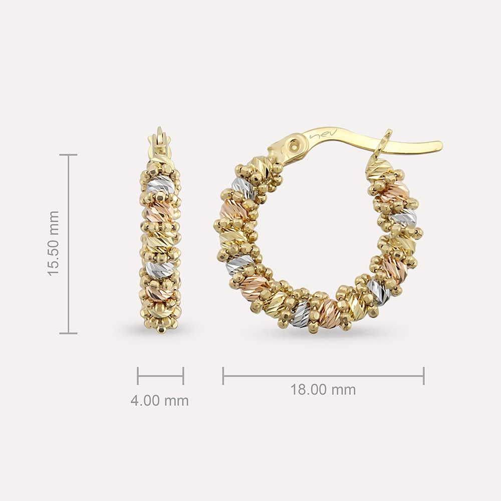 Bold Dorica Yellow Gold Hoop Earring - 3