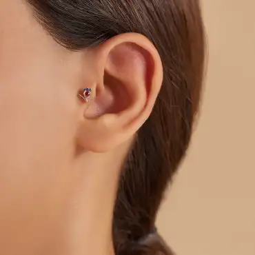 Bona Multicolor Sapphire and Diamond Rose Gold Piercing - Nev Jewellery (1)