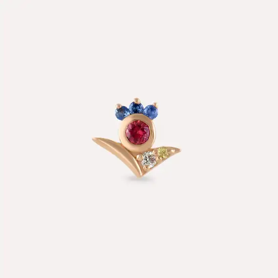 Bona Multicolor Sapphire and Diamond Rose Gold Piercing - 3