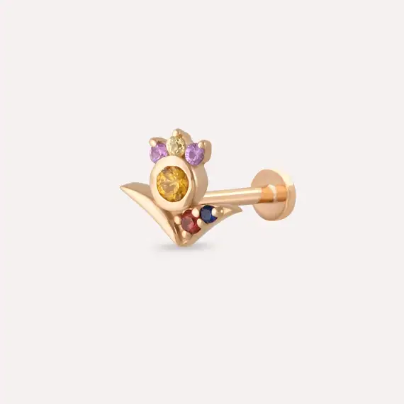 Bona Multicolor Sapphire Rose Gold Piercing - 1