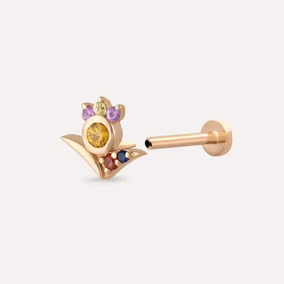 Bona Multicolor Sapphire Rose Gold Piercing - 4