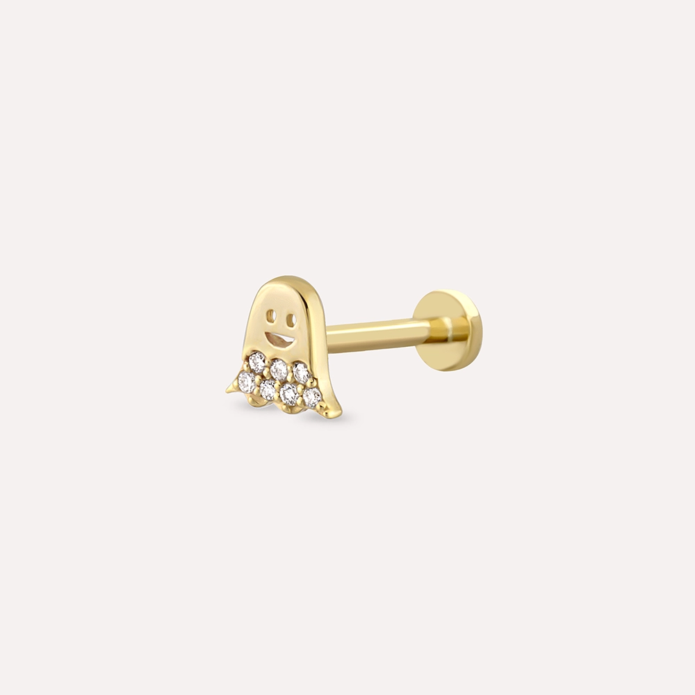 Boo Diamond Yellow Gold Piercing - 1