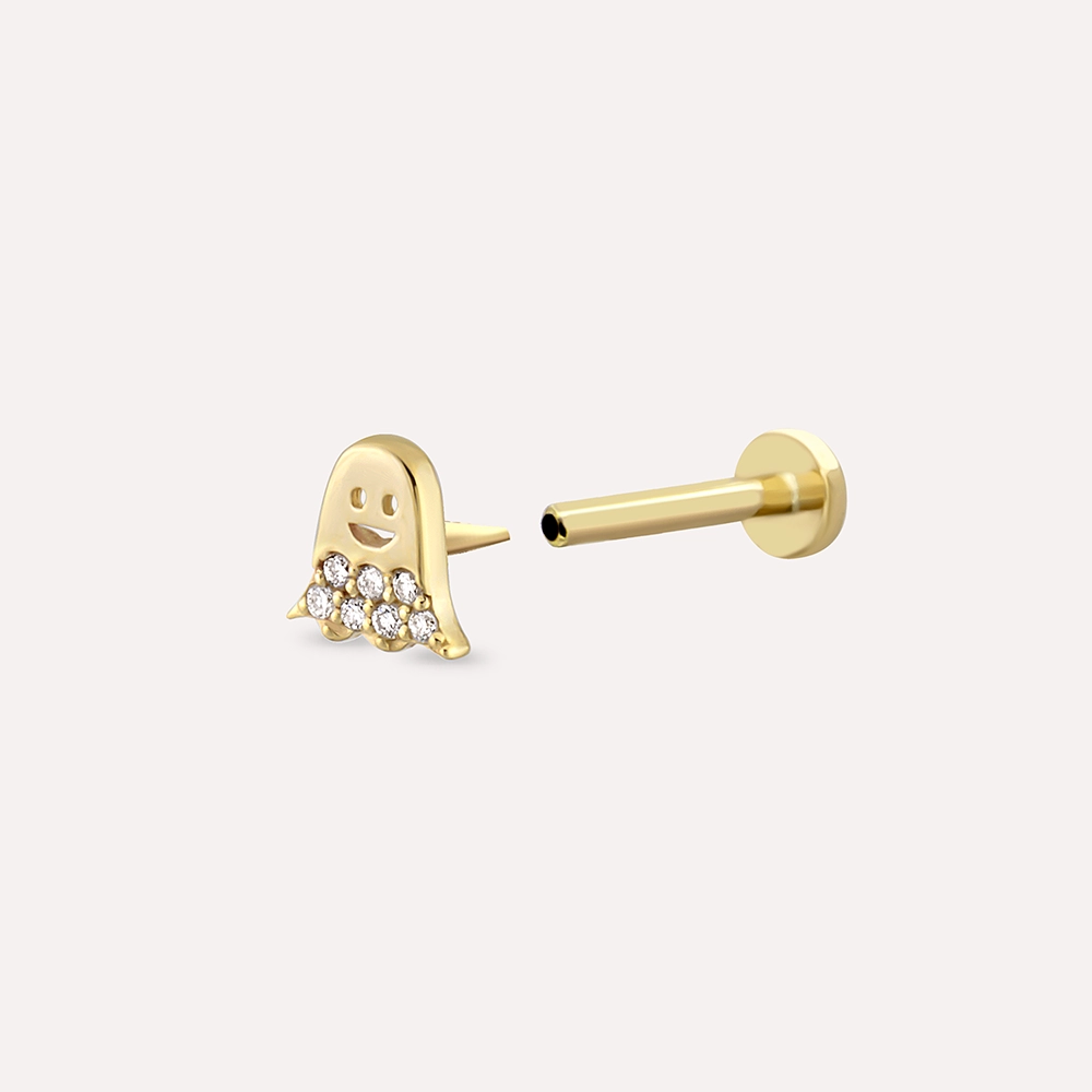 Boo Diamond Yellow Gold Piercing - 3