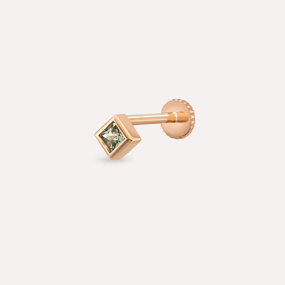 Box Green Sapphire Rose Gold Piercing - 1