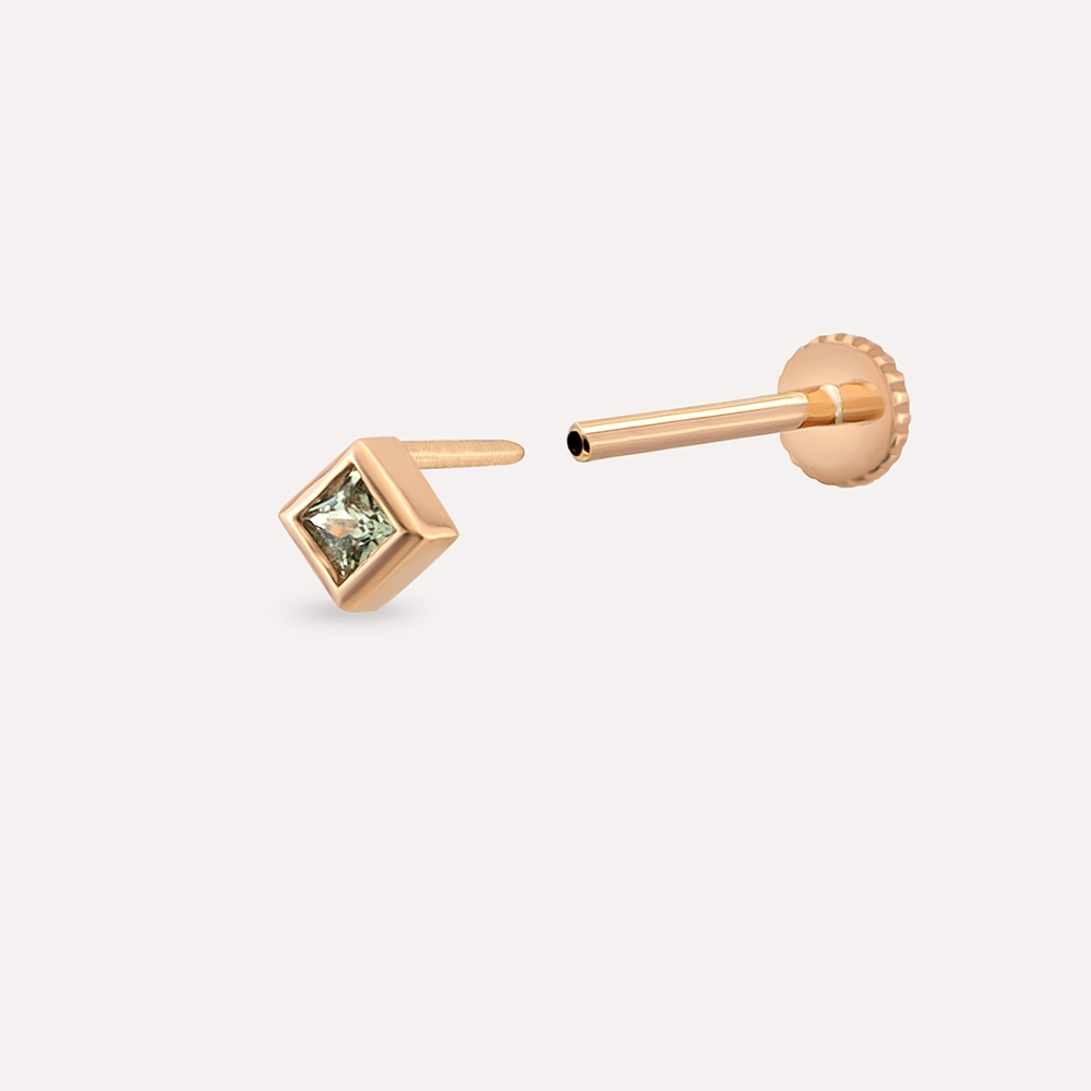 Box Green Sapphire Rose Gold Piercing - 2