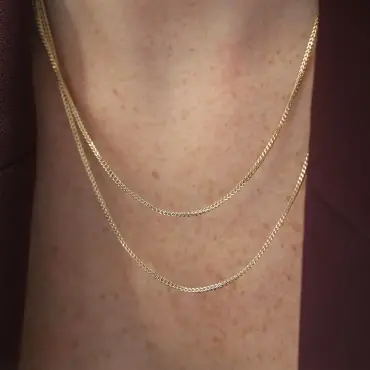 Braid Sarı Altın Kolye Zinciri - Nev Jewellery (1)