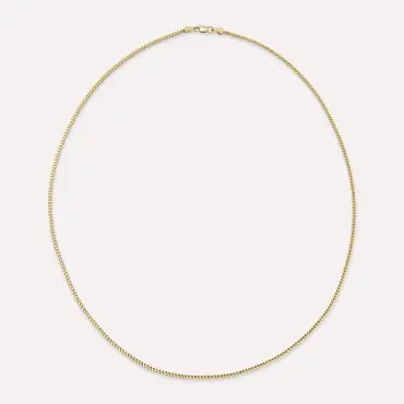 Braid Sarı Altın Kolye Zinciri - Nev Jewellery (1)