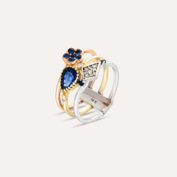 Brandy 1.31 CT Sapphire and Diamond Ring - 5