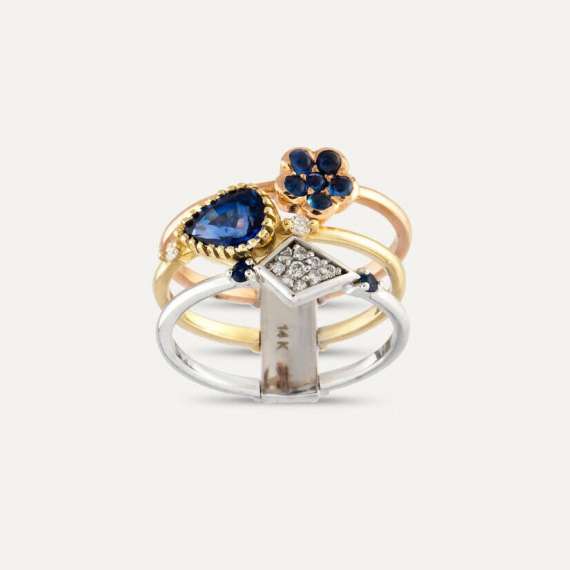 Brandy 1.31 CT Sapphire and Diamond Ring - 1