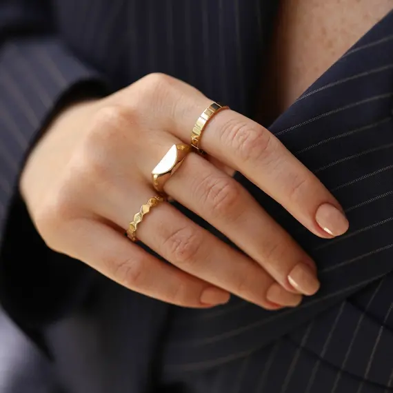 Brico Yellow Gold Ring - 3