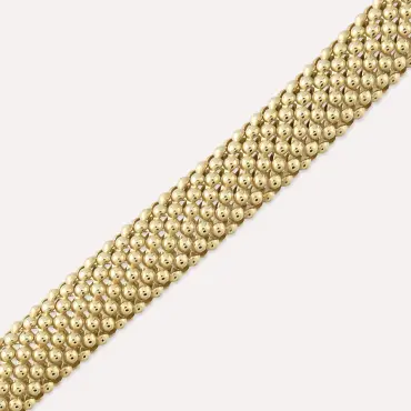 Bubble Bold Yellow Gold Bracelet - Nev Jewellery (1)