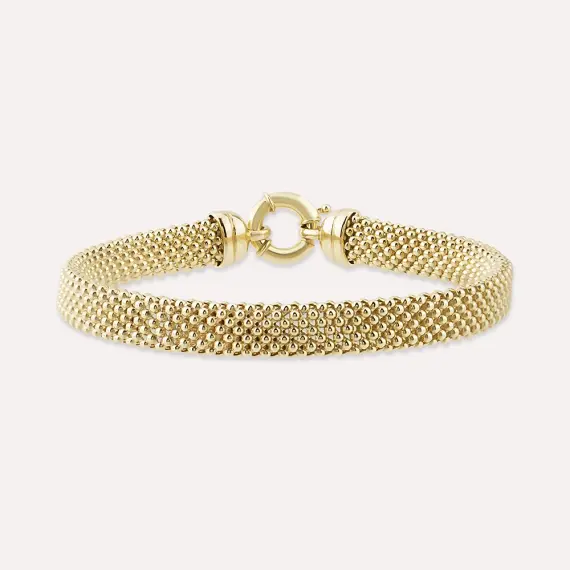 Bubble Bold Yellow Gold Bracelet - 1