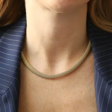 Bubble Bold Yellow Gold Necklace - Nev Jewellery (1)