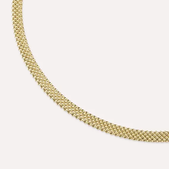 Bubble Yellow Gold Necklace - 3