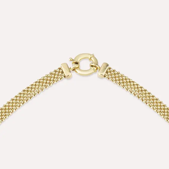 Bubble Yellow Gold Necklace - 5