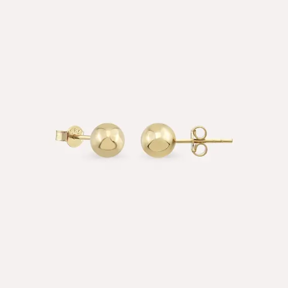 Bucky Yellow Gold Earring - 1