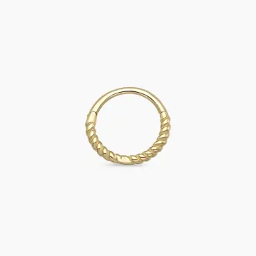 Burgu Sarı Altın Halka Piercing - Nev Jewellery (1)