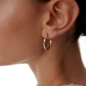 Burgu Tasarım Halka Küpe - NEV JEWELLERY
