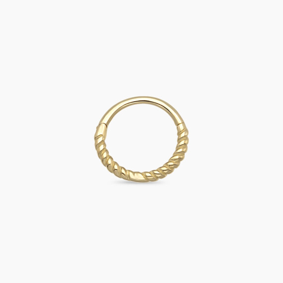 Burgu Yellow Gold Hoop Piercing - Nev Jewellery