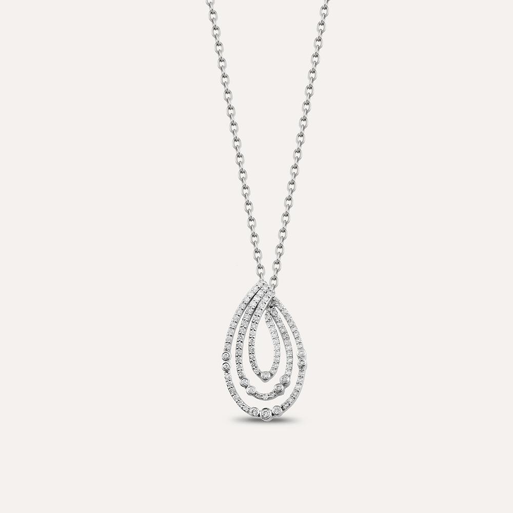Caelira 0.58 CT Diamond White Gold Pendant - 1