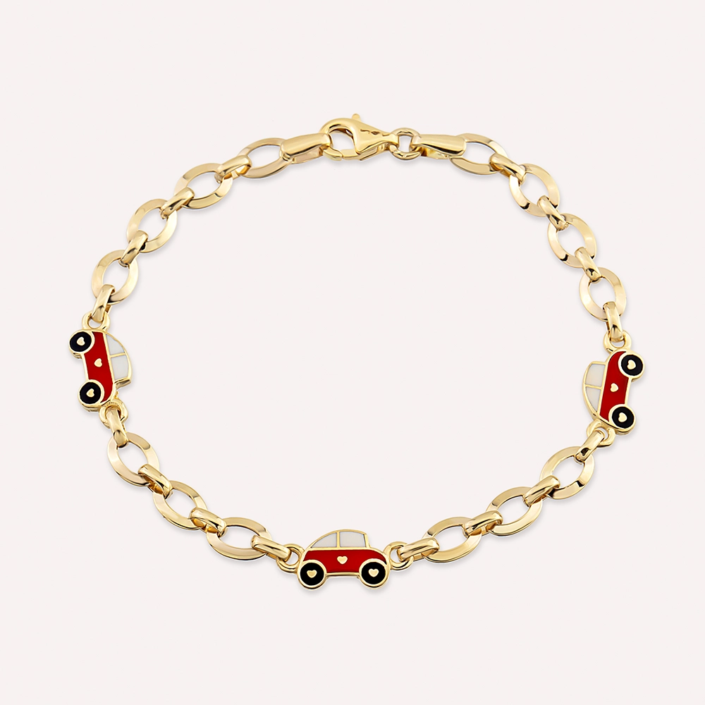 Car Yellow Gold Child Bracelet - 1