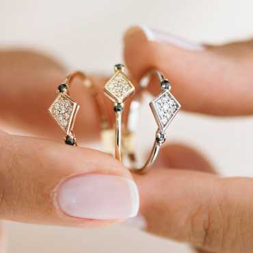 Cardinal 0.36 CT Pırlanta ve Siyah Elmas Taşlı Yüzük - Nev Jewellery (1)