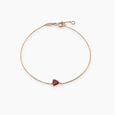 Carly 0.45 CT Dark Orange Safir Taşlı Rose Altın Bileklik - Nev Jewellery (1)