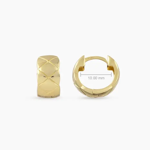 Cassia Yellow Gold Italian Earring - 3