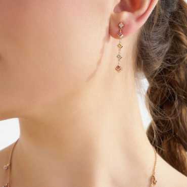 Cassiopeia Multicolor Safir ve Pırlanta Taşlı Küpe - Nev Jewellery (1)