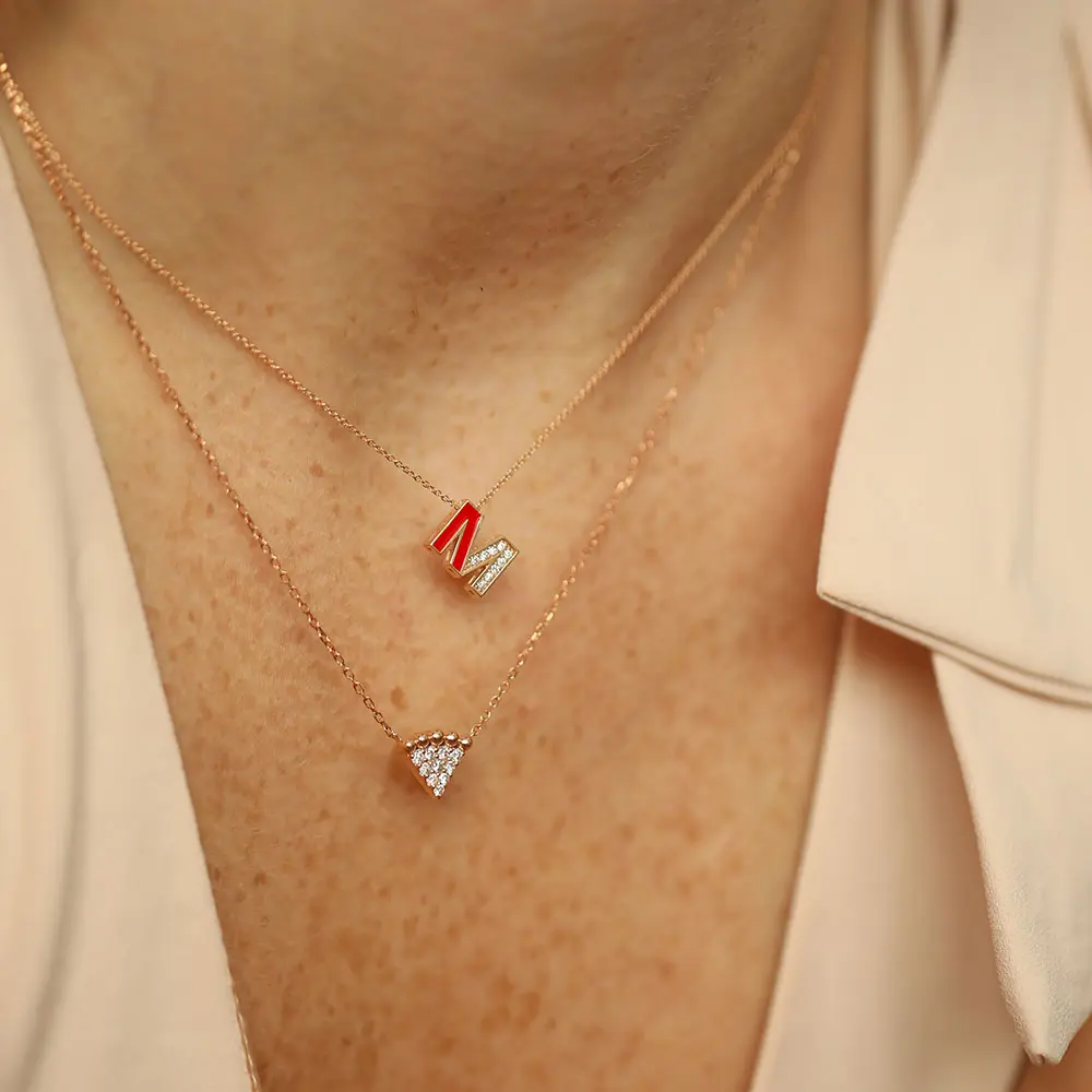 Cheesecake 0.11 CT Diamond Rose Gold Pendant - Nev Jewellery (1)