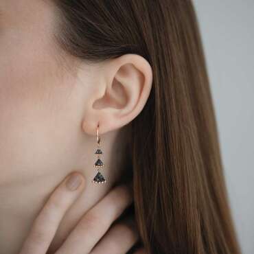 Cheesecake 0.59 CT Black Diamond Earring - Nev Jewellery (1)